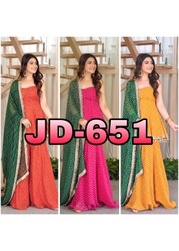 JD-651 | Fancy Bandhej Kediya Palazzo Set