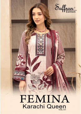 SAFFRON COTTON | FEMINA KARACHI QUEEN VOL 01