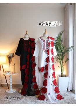 AGHAJAAN 1035 | Soft Organza Embroidered Suit