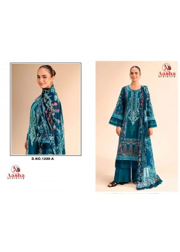 AASHA DESIGNER 1209 | Cotton Embroidered Suit