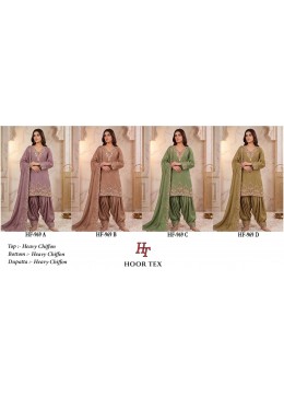 Hoor Tex HF-969 A to D | Heavy Chiffon Pakistani Suit
