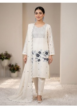 BE-505 | Roman Embroidered Top Pant Dupatta Set