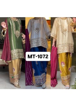 MT-1072 | Heavy Natural Silk Designer Sharara Collection