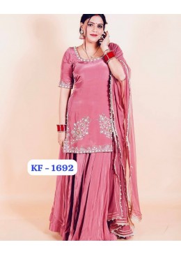 KF-1692 | Heavy Natural Crepe Designer Sharara Collection