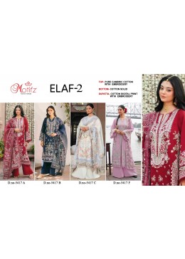 ELAF-2 | Pure Cambric Cotton Designer Suit Collection
