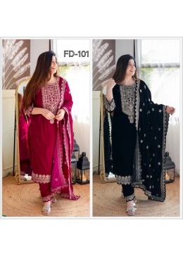 FD-101 | Pure Viscous Velvet Designer Collection
