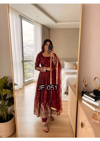 JF - 051 WOMEN ETHNIC WEAR ANARKALI AND NAIRA SUIT 