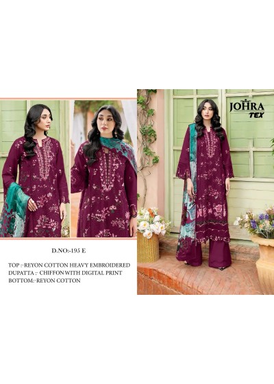 JT - 195 E RAYON COLLECTION BY PAKISTANI SUIT (JOHRA TEX)