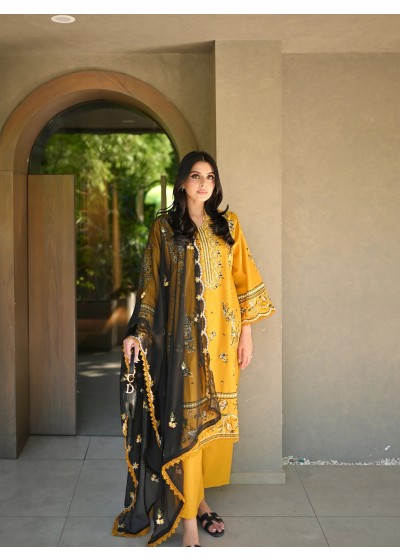 BE - 480 ROMAN WORK EMBROIDERY WORK IN PAKISTANI READYMADE SUIT 
