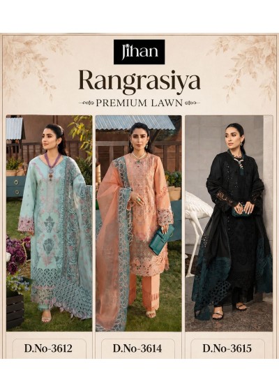 RANGRASIYA PREMIUM LAWN BY JIHAAN SUIT 
