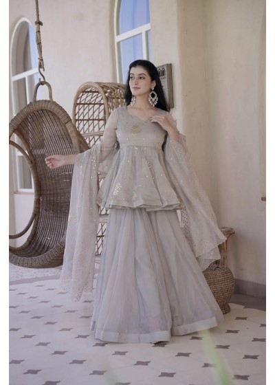 STYLE CODE:- 6046 TABBY SILK MICRO COTTON TOP AND PLAZZO DRESS 