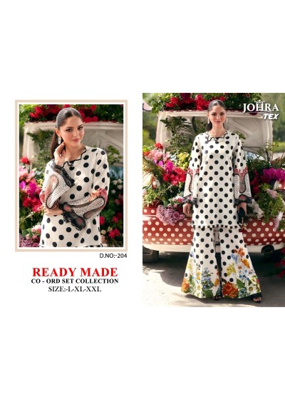 D.NO:- JT-204 - CHINA SOFT SATIN WITH DIGITAL PRINT BY CORD SET COLLECTION 