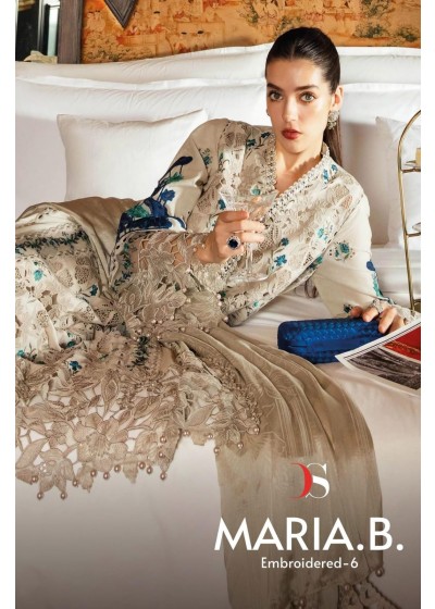 MARIA B PREMIUM EMBROIDERED-6 PURE COTTON WITH HEAVY SELF EMBROIDERY PATCH WORK BY DEEPSY SUIT 