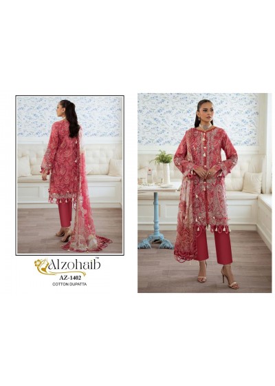 RIWAYAT - AZ- 1400 - 1402-A - 1402-B - 1405 - PURE COTTON BORING WORK AND PATCH WORK BY PAKISTANI SUIT COLLECTION 