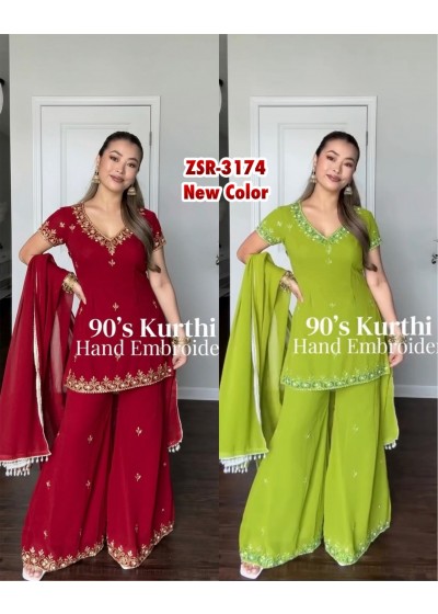 ZSR 3174 FOX GEORGETTE PAKISTANI READYMADE SUIT COLLECTION 