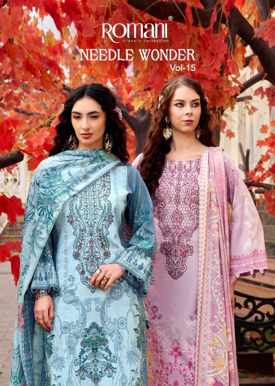 ROMANI NEEDLE WONDER VOL 15 PAKISTANI SUIT WHOLESALE PRICE 