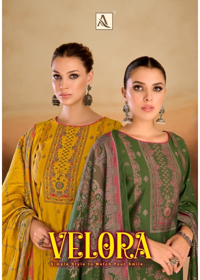 Alok Suit   Velora Catalog (Pure Mudaal Handwork Suit Set)