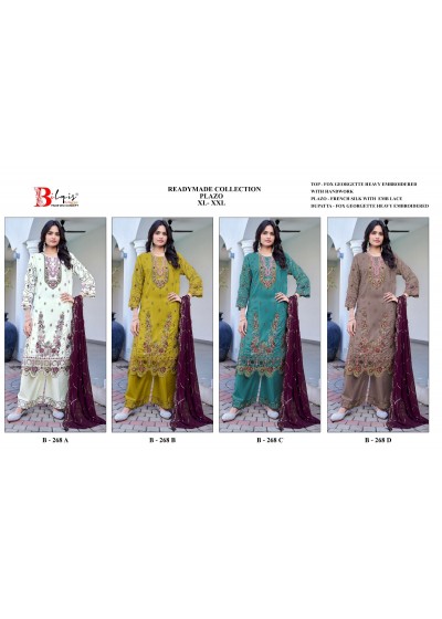 Bilqis B 268 Fox Georgette Embroidered Readymade Pakistani Suit Catalog (Set of 4 Pcs)