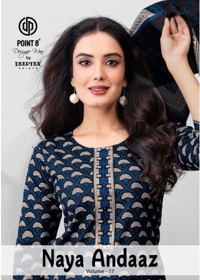Deeptex Naya Andaaz Vol 17 Cotton Ready Made 3-Piece Suit with Embroidered Neck