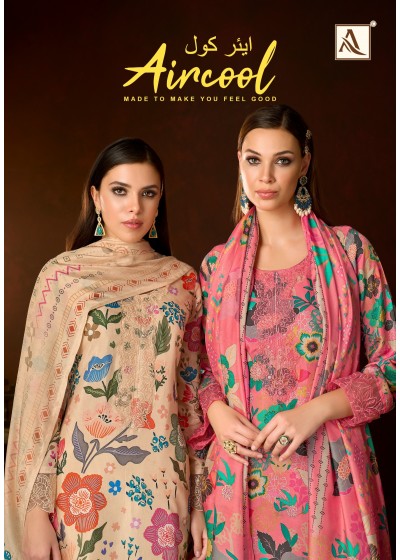 Alok Suit Aircool Premium Designer Viscose Maslin Suit