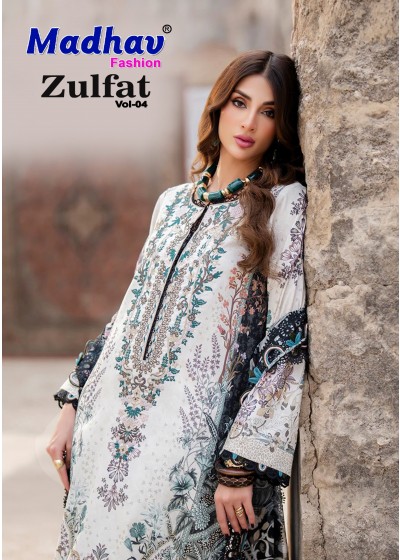 Zulfat Vol 04 Pure Designer Cotton Unstitched Dress Material Pakistani Karachi Suit Set to Set 