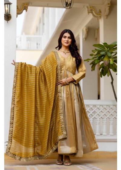 Rang Rakhi RR-50 Premium Banarasi Silk Embroidered Partywear And Wedding Gown with Dupatta Single Wholesale Price 