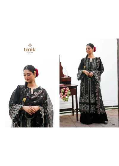 Iznik Fab A-Khaf Premium Lawn Collection | Cambric Cotton Embroidered Pakistani Suit (Full Set) Wholesale Price 