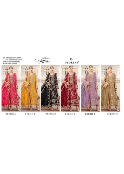 FLORENT HITS DESIGN | DNO 1055 | Heavy Embroidered Chiffon Suit | RD Fashion Surat