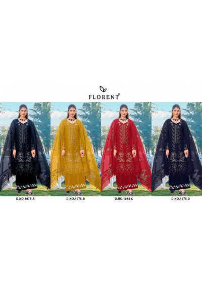 FLORENT | DNO 1075ABCD | Heavy Embroidered Cotton Suit | RD Fashion Surat