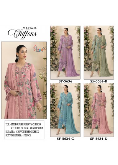 SF-5634 COLOR | Heavy Embroidered Chiffon Suit | RD Fashion Surat