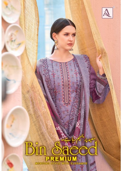 ALOK SUIT | BIN SAEED PREMIUM | Pakistani Print Cotton Embroidered Suit | RD Fashion Surat