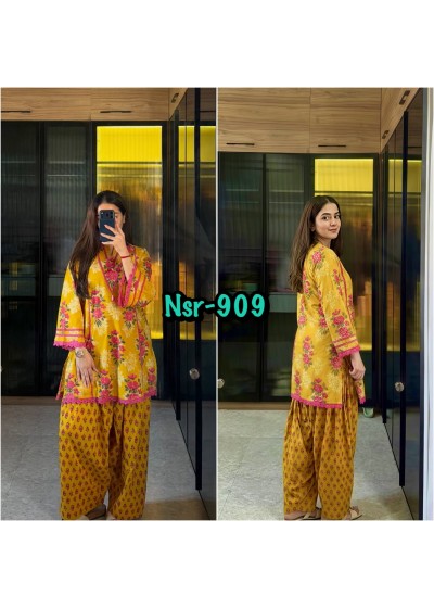 NSR-909 | Premium Natural Crepe Cord Set | RD Fashion Surat