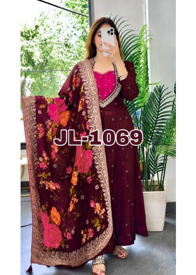 Designer Anarkali | Festive Collection | Embroidery & Sequence Work