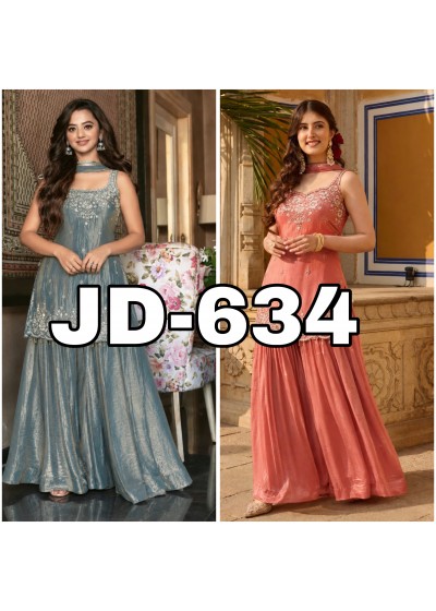 JD-634 Premium Fendy Silk Designer Kurti Set