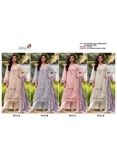 SANIYA TRENDZ Premium Chikankari Cotton Suit Set