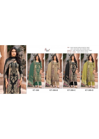 KT-399 Premium Viscose Maslin Hand Work Suit