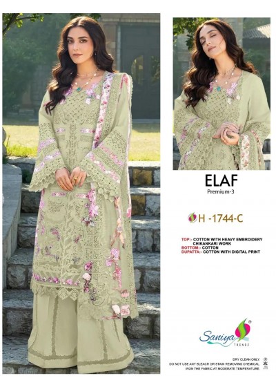 Saniya Trendz ELAF Premium-3 1744, Chikankari cotton ready-made suit for women, embroidered cotton suit XL XXL, printed dupatta cotton suit set, designer ethnic wear