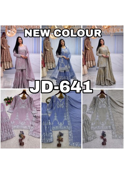 JD-641 | German Chinon Silk | Designer Sharara | Premium Quality