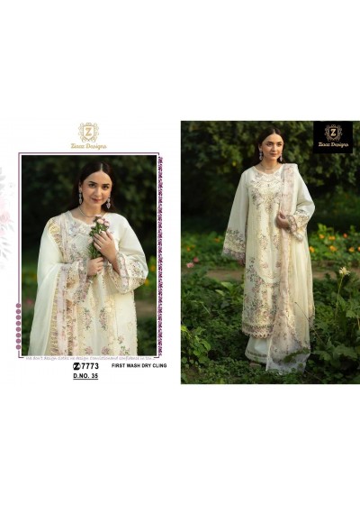 Ziaaz | Heavy Cambric Cotton | Semi-Stitched Collection