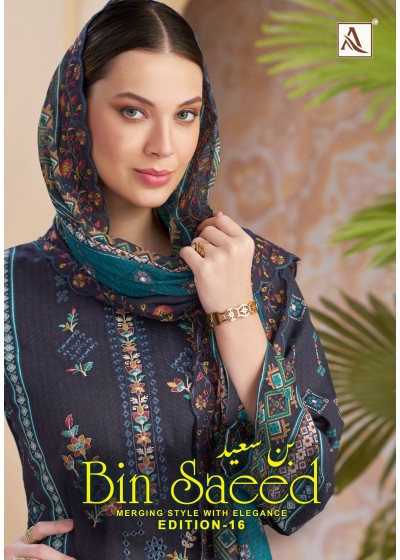 Alok Suit | Bin Saeed-16 | Pakistani Cotton Collection