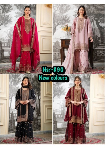 NSR-890 | Premium Fendy Silk | Heavy Embroidery | Ready to Wear