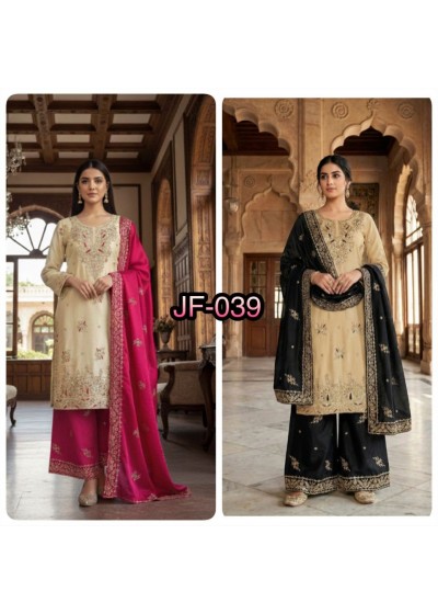 JF-039 | Premium GMY Silk | Heavy Embroidery | Ready to Wear