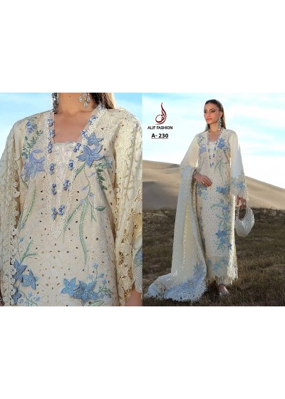 Alif Fashion | A-230 | Pakistani Concept | Cotton Embroidery