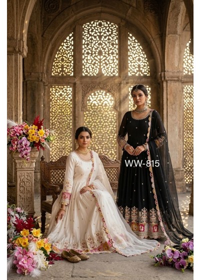 WW-815 | Blooming Georgette | Heavy Embroidery | Ready to Wear
