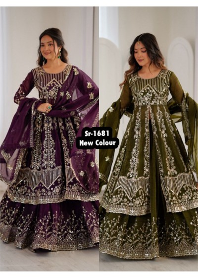 SR-1681 | Crunchy Silk | Heavy Embroidery | Designer Lehenga