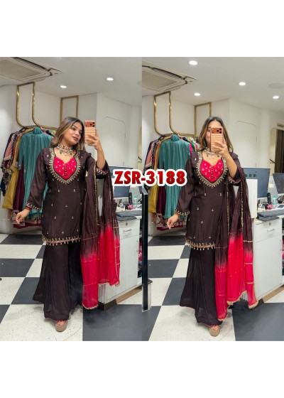 ZSR-3188 | Real Mirror Work Designer Set