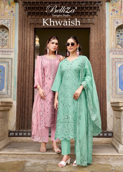 KHWAISH | Full Heavy Embroidery Cotton Lawn Collection