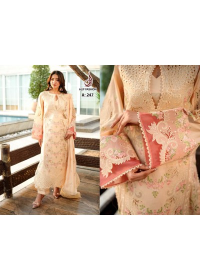 Pakistani Cotton Embroidered Suit