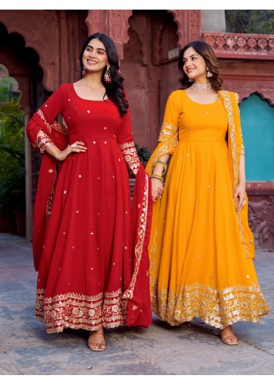 SP-23 Faux Georgette Designer Gown Collection