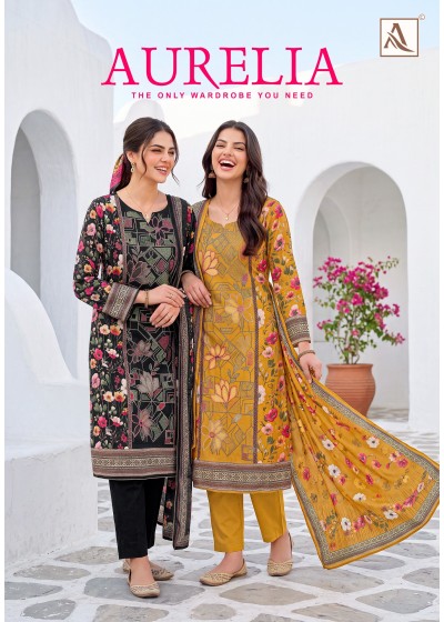ALOK AURELIA | Pure Viscose Maslin Designer Suit